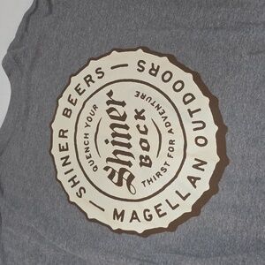 Mens XXL Grey Megellan Outdoors Shiner Bock Tshirt